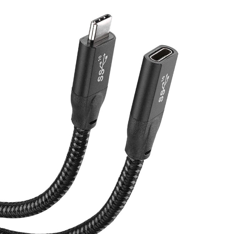 كابل إطالة USB-C 3.1 Gen2 20 جيجابت في الثانية توفير سريع PD100 واط متوافق مع فيديو 4K وتنبرت 3 والأقراص الصلبة الخارجية، أسود 0.6 متر - Image 2