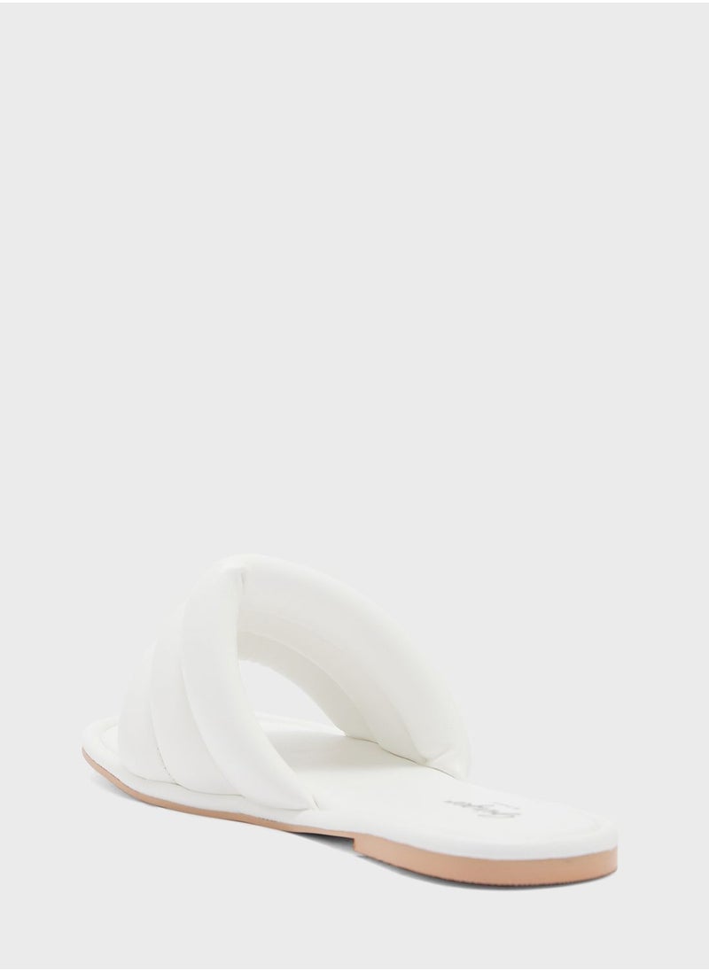 Ginger - Padded Triple Flat Sandal - Image 1
