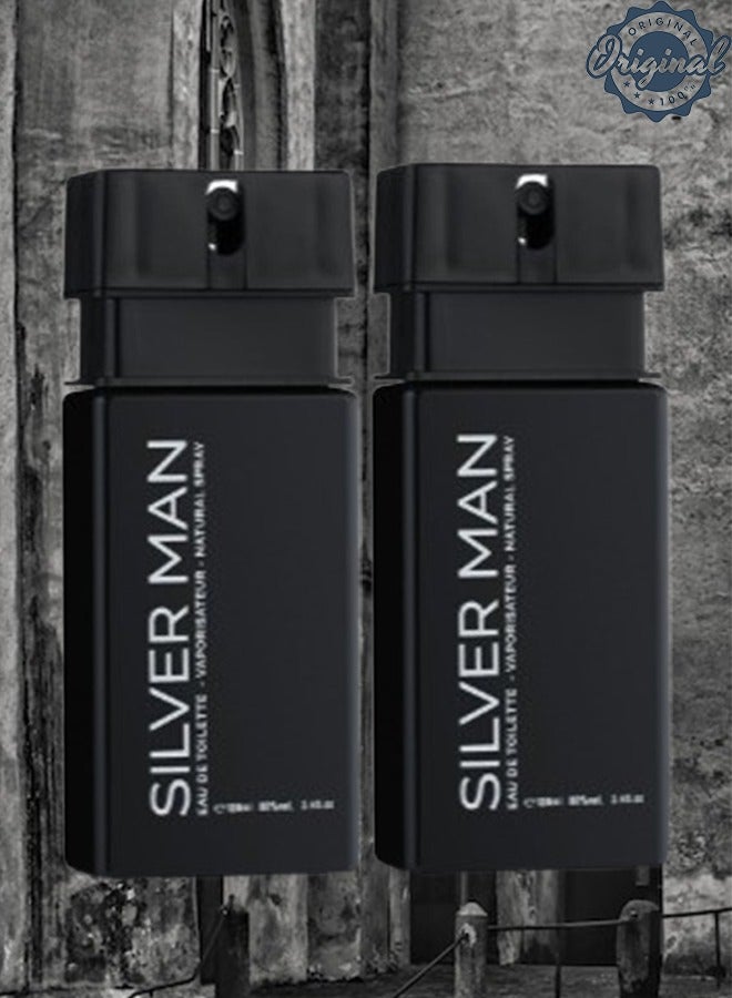 Silver 2 Pieces Silver Man EDT 100ML - Image 1