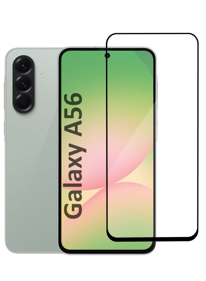 CATANES حماية شاشة لجهاز سامسونج جالاكسي A56 – تغطية كاملة زجاج مقسى 9H | وضوح عالي | مضاد لبصمات الأصابع | ملاءمة من الحافة إلى الحافة - Image 1