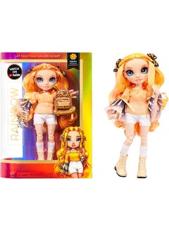RAINBOW HIGH Jr Poppy Rowan 9 Inch Orange Fashion Doll With Doll Accessories Open And Closes Backpack Great Gift For Kids 6 12 Years Old And Collectors Multicolor 9 Inches  - Image 1