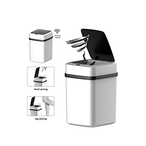 DREWIT STAR Touchless Stylish Motion Sensor Dustbin with Lid Automatic Plastic Trash Can for Outdoor Home Office Hotel Bathroom Kitchen - Image 5