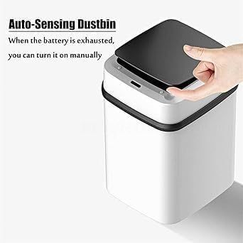 DREWIT STAR Touchless Stylish Motion Sensor Dustbin with Lid Automatic Plastic Trash Can for Outdoor Home Office Hotel Bathroom Kitchen - Image 3