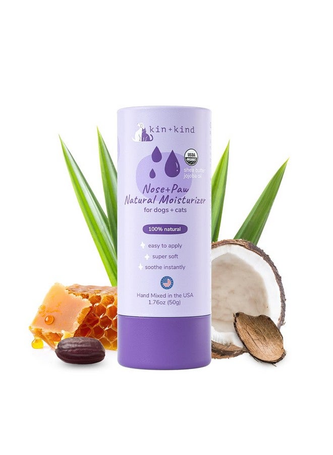 kin+kind Organic Dog and Cat Nose and Paw Balm Stick - 1.76oz Shea Butter - Dog Accessories, Dog Supplies - Image 1