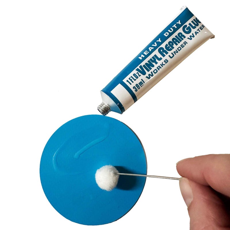 Pool Above Ultra Frame Pool Liner Repair Kit | Durable Vinyl Glue with Option of Glue-Down or Peel-and-Stick Blue Pool Print Patches for Reliable Repairs Peel and Stick White - Image 5