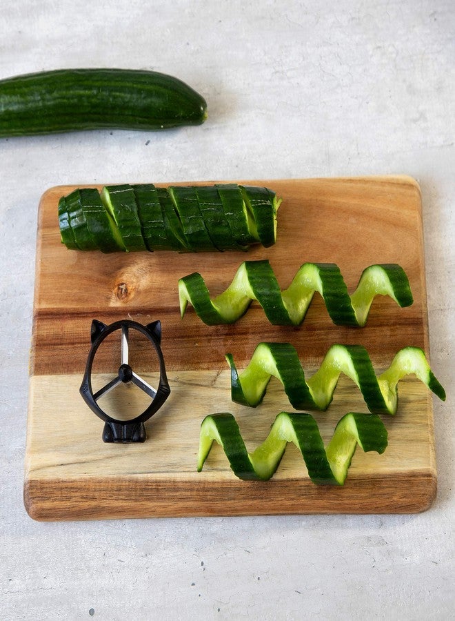 Peleg Design Curly Cat Vegetable Curler, Handheld Spiralizer for Cucumbers and Zucchinis, Veggie Cutter, Vegetable Spiral Slicer, Kitchen Gadget for Garnishing Drinks & Dishes - Image 3