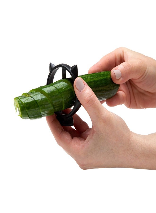 Peleg Design Curly Cat Vegetable Curler, Handheld Spiralizer for Cucumbers and Zucchinis, Veggie Cutter, Vegetable Spiral Slicer, Kitchen Gadget for Garnishing Drinks & Dishes - Image 2