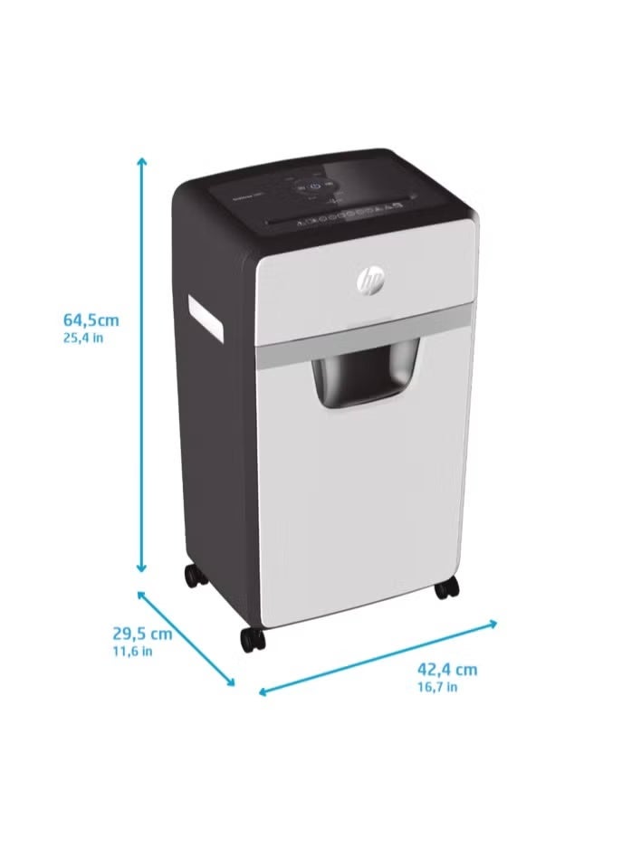 HP ونشريد 16MC ميكرو كت أوفيس بيبر شريدر، بي-4 سيكيوريتي، 16 شيت كاباسيتي، 30L بن – وايت (2808) - Image 4