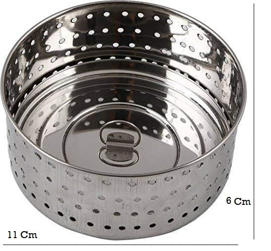 Mystte Mystte Stainless Steel Paneer Maker Mould Press 400Ml Silver Round Shape Size 11x11x6 Cm  - Image 5