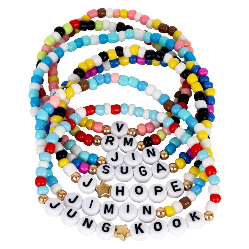 KINFERTE for BTS Merch Bracelet for Fans - Friendship Jewelry Gift Set(7 Pack) Birthday Gifts, Concert Accessories, Cosplay Merchandise for BTS - Image 1