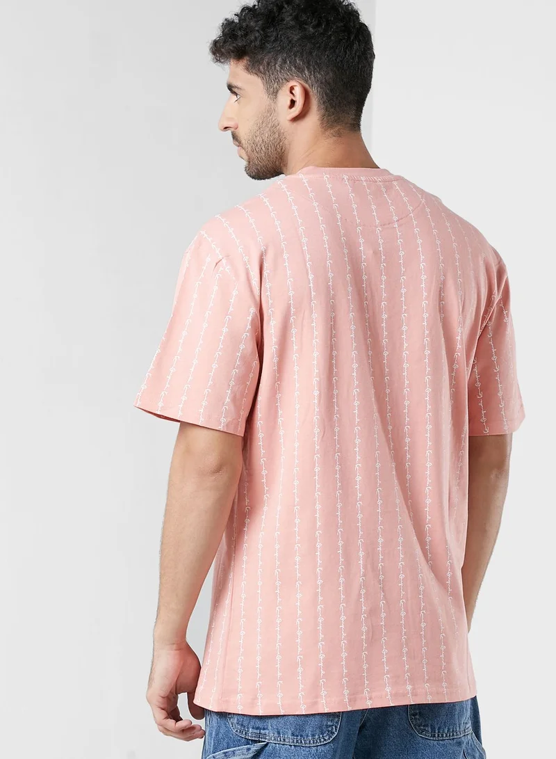 Karl Kani Signature Logo Pinstripe T-Shirt