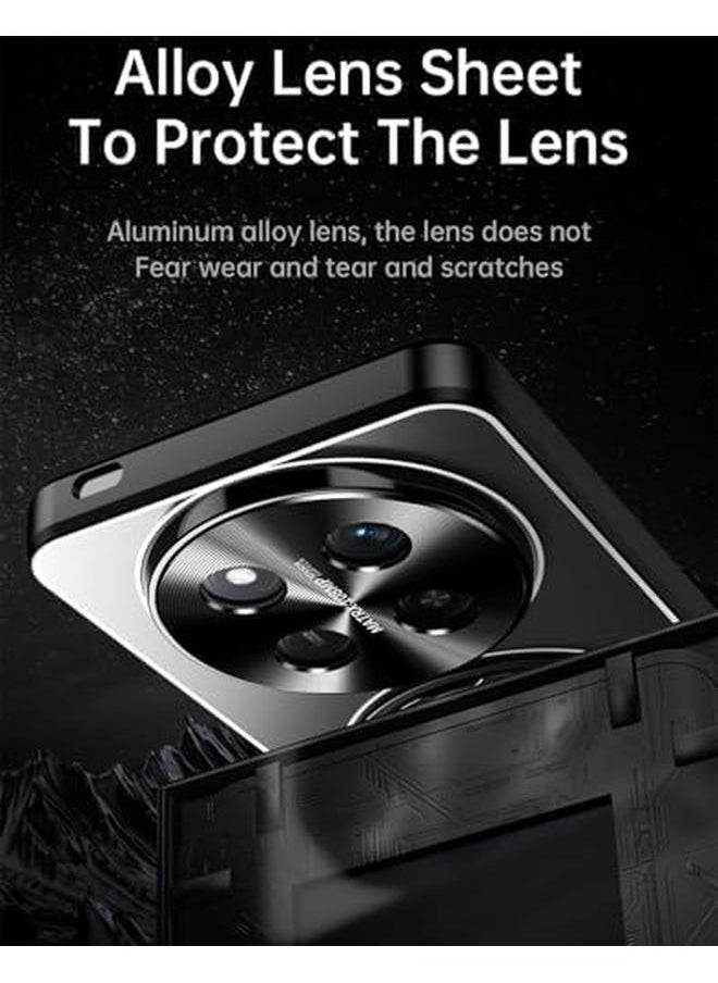 erorex Case Compatible With Honor X9C 5G X60 Pro Metal Matte Case Compatible With Mag Safe Camera Lens Protection Shockproof Slim Phone Case Cover With 360 Rotatable Ring Stand Titanium  - Image 3