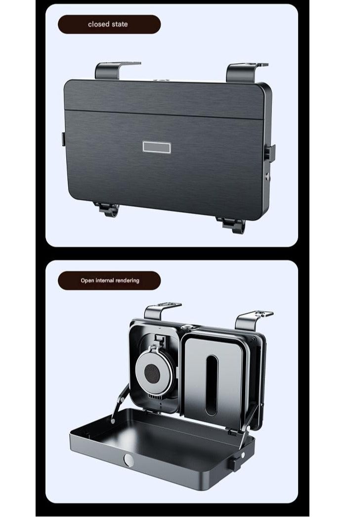 Bukela Car Back Seat Tray Table - Stable Foldable Auto Backseat Food Trays Desk for Rear Passenger Road Trip Eating, Multifunctional Adjustable Travel Tray with Phone Drink Holder - Image 5