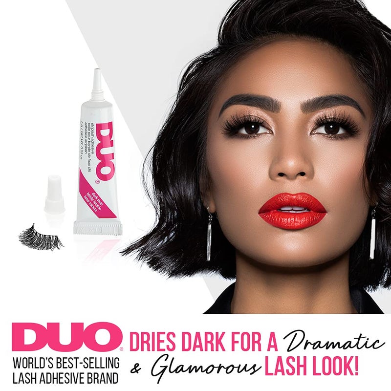 DUO Eyelash Glue â€“ Dark Tone, Waterproof & Long-Lasting Lash Adhesive for Strip Lashes, 0.25 oz, 2 Pack - Image 3