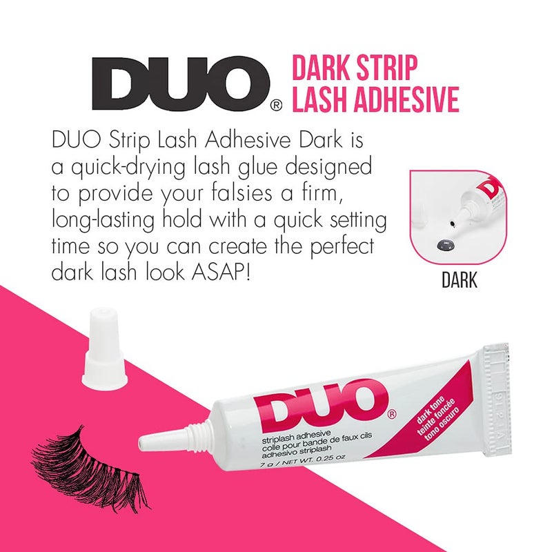 DUO Eyelash Glue â€“ Dark Tone, Waterproof & Long-Lasting Lash Adhesive for Strip Lashes, 0.25 oz, 2 Pack - Image 2