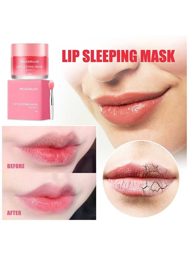 West&Month Lip Sleeping Mask Berry 20g, Overnight Moisturizing Repairing Lips Mask, Moisturizes and Fade Lip Lines, Double Effect Lip Sleeping Mask Lip Treatment  - Image 5
