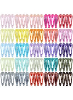 Cinaci Cinaci 100pcs in 25 Candy Colors 5cm2 Glitter Metal Snap Hair Clips Nonslip Hair Barrettes Bang Holders for Baby Girls Toddlers Kids Teens 