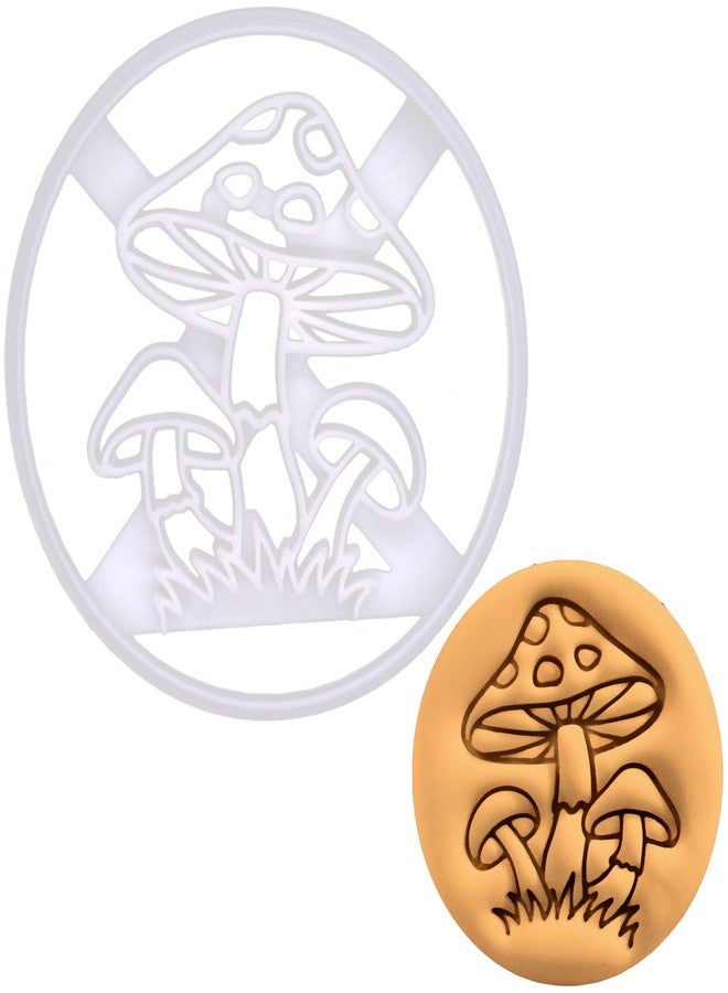 BAKERLOGY Magical Mushroom Cookie Cutter - Detailed Biscuit Cutter Design for Baking and Crafts, ideal on fondant, dough, clay - Image 1