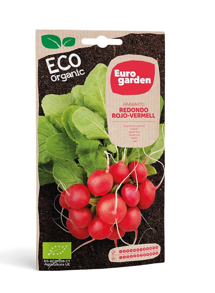 Euro Garden Eurogarden Organic Radish Seeds - Easy To Grow Low Maintenance Seed Grow Your Own Radish At Home 5G  - Image 1