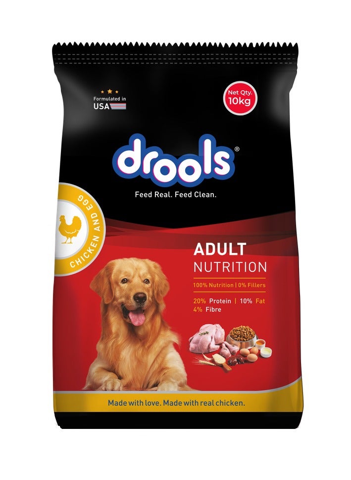 Drools Adult Dry Dog Food  Chicken & Egg 10Kg  - Image 1
