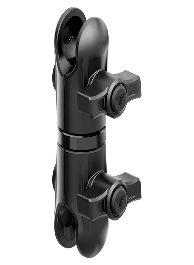 Tackform 3.5" Long Metal 20mm Ball and Socket Arm DuraLock 20 Series | Dual 20mm Sockets with Optional Anti-Theft Knobs | Black - Image 1