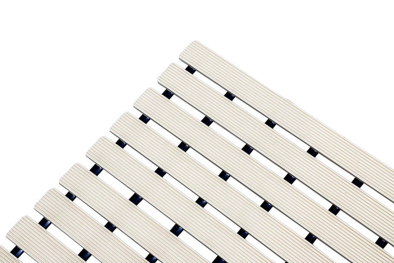 DOLPHY حصيرة استحمام - حصيرة حمام/استحمام بلاستيكية مضادة للانزلاق مع حماية للأطفال وكبار السن | ملحقات الحمام (60 × 45 سم) - أبيض - Image 2