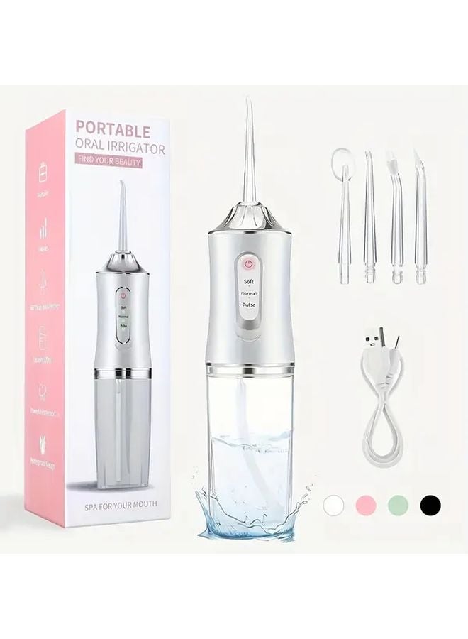USB Rechargeable Water Flosser Cordless Oral Irrigator Portable White - Image 3