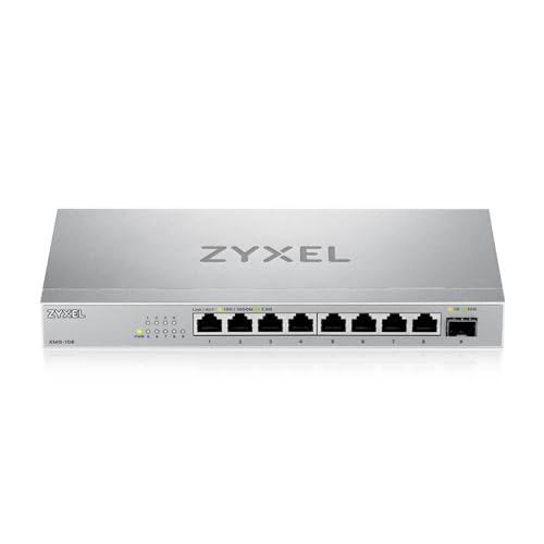 Zyxel 8-Port 2.5G Multi- Gigabit Unmanaged Switch with 1 x 10G SFP+ | 100M/1G/2.5G | Plug and Play | Desktop/Wall Mount | Fanless | Metal Casing | Gaming |Small/Home Office (XMG-108) - Image 3