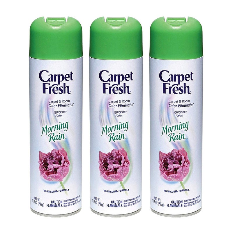 CARPET FRESH Carpet Fresh No Vacuum Freshener and Deodorizer Spray Morning Rain 3 Pack 