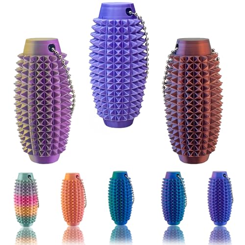 Deiviko 3PCS Upgrade Little Ouchies Pain Stim Fidget 3D Printed Fidget Toys Anxiety Relief Items Grippie Stim Keychain Stim Toys for Autistic Adults Hard Spiky Sensory Toys Novelty Gifts for Friends - Image 1