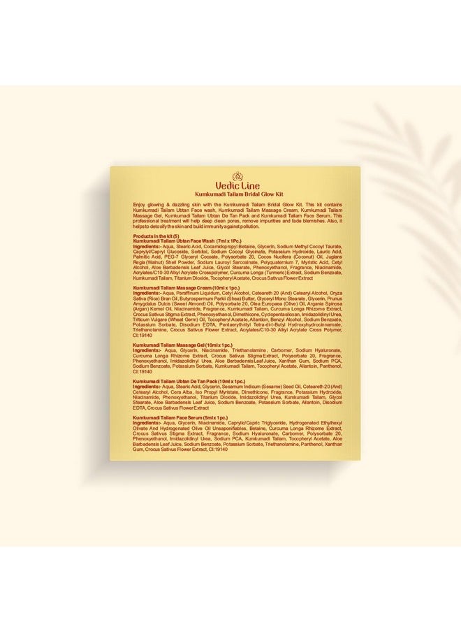 Vedic Line Vedicline Kumkumadi Tailam Bridal Glow Kit, Helps Pull Out Impurities, Deeply Clean Pores, and Fade Blemishes & Dark Spots With the Kumkumadi Tailam & Almond Oil For Flawless Skin, Pack of 4  - Image 2