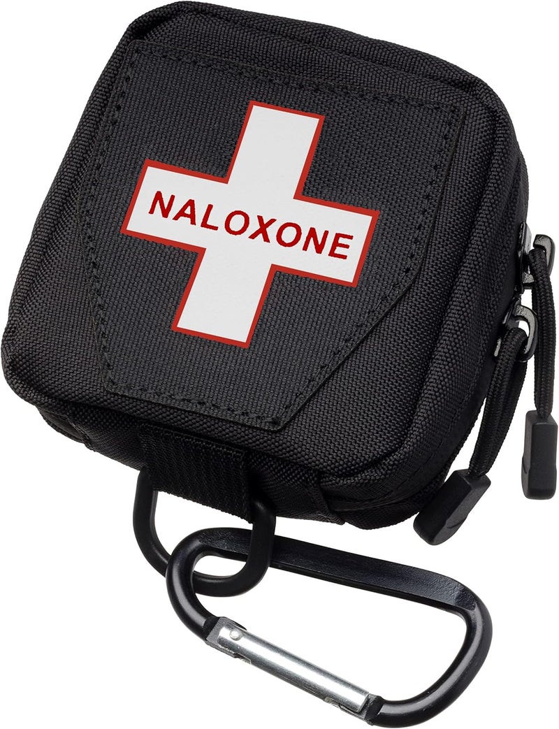 Naloxone Belt Pouch for Opioid Overdose Kits | Compact Belt Attachment Design | Custom Designed and Compatible with Two Naloxone Nasal Spray Doses & Accessories | Naloxone not Included (1)