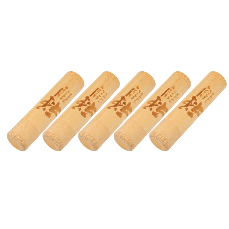 Biodegradable Bamboo Scattering Urns: 5 Pieces Carved Pattern - Excellent Sealing Pet Ashes Containers for Pet Memorials & Outdoor Ash Scattering - Image 5