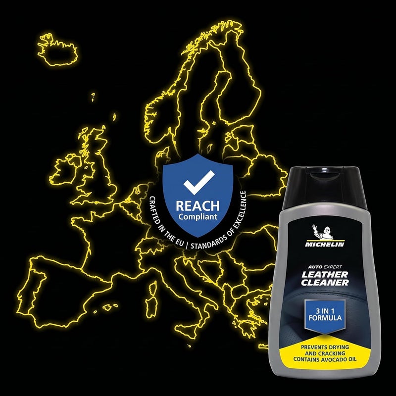 Michelin 101505 3 in 1 Leather Cleaner Solution 250ml | Car Seat Cleaner and Conditioner with Avocado Oil | Prevents Drying and Cracking | Premium Interior Care for Automotive Furniture Accessories - Image 5