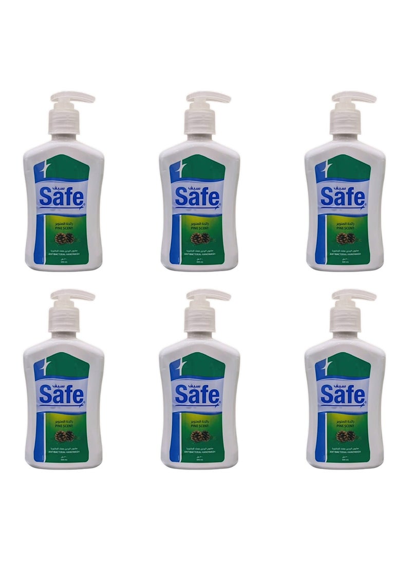 SAFE Antibacterial Hand Soap Pine Scent 300ml * 6 Pack