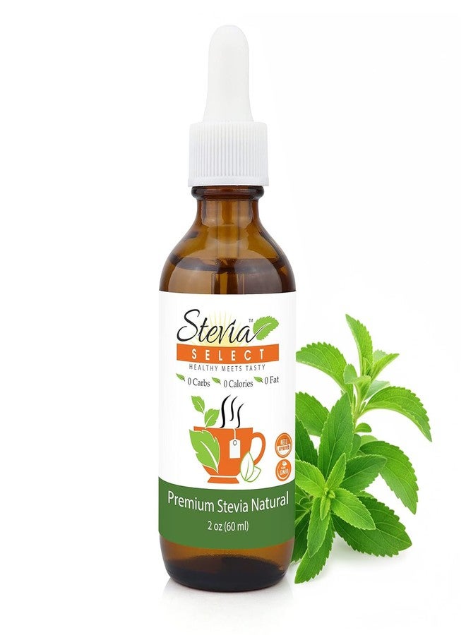 Stevia Select قطرات ستيفيا سيليكت السائلة العادية - مُحلي خالٍ من السعرات الحرارية - مستخلص ستيفيا سائل نقي طبيعي بالكامل - بديل سكر نباتي - مُحلي وبديل سكر مناسب لنظام الكيتو الغذائي 2 أونصة - Image 1