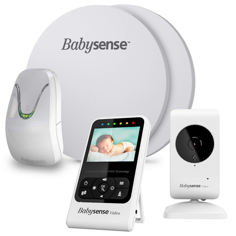 Babysense New Model - Babysense Baby Video & Movement Monitor - Bundle Pack - Babysense Video Baby Monitor V24R with Babysense 7 Under-The-Mattress Movement Monitor - 2 in 1 - Image 1