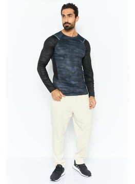 RBX Men Sportswear Fit Long Sleeves Training T-Shirt, Black Combo  - Image 2