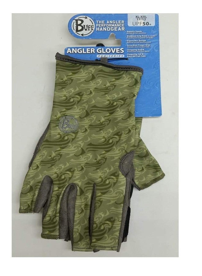 Buff Pro-Series Angler Gloves - Skoolin Sage XL/XXL - Image 2