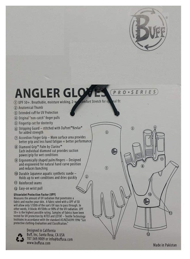 Buff Pro-Series Angler Gloves - Skoolin Sage XL/XXL - Image 4