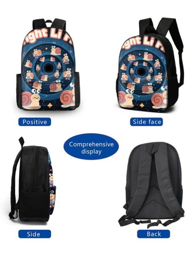 Bright Li Fire Three-piece set of cartoon bags, easily cope with various occasions (students, children, friends' outings, mountain climbing, schooling, etc.) | Backpack + hand-held + stationery bag | School season/holiday gifts - 18 - Image 4