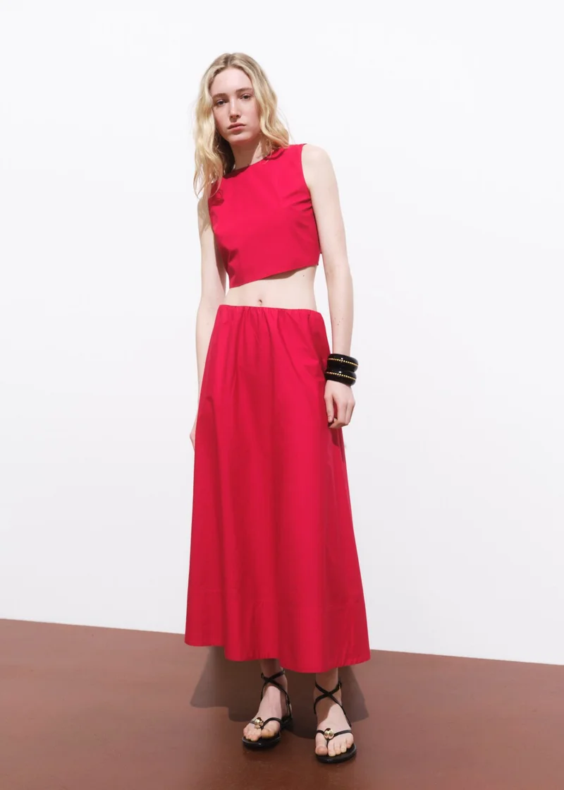 MANGO Crop Top With Bow On The Back