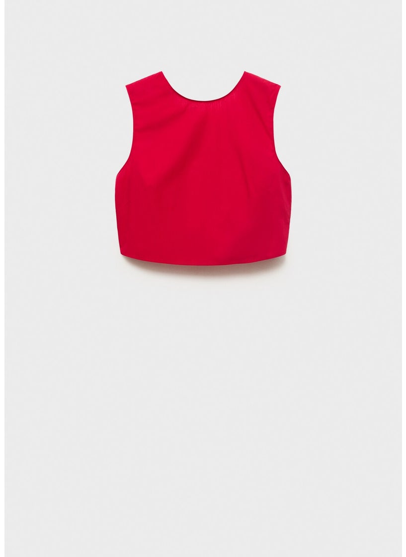MANGO Crop Top With Bow On The Back  - Image 4