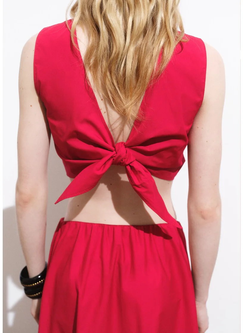 مانجو Crop Top With Bow On The Back