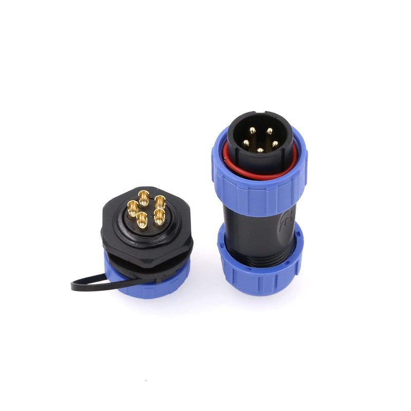 موصل SP21 5 سنون 30 أمبير، قابس كابل ذكر، مقبس لوحة أنثى، موصل طيران كهربائي صناعي مقاوم للماء، اقتران ملولب، توصيل سريع - Image 1