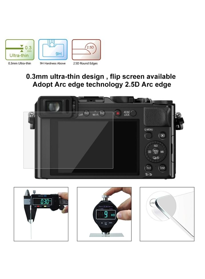 PULUZ Glass Screen Protector for Panasonic DMC-LX100 Compatible with Panasonic GF2/GF3 - Image 3