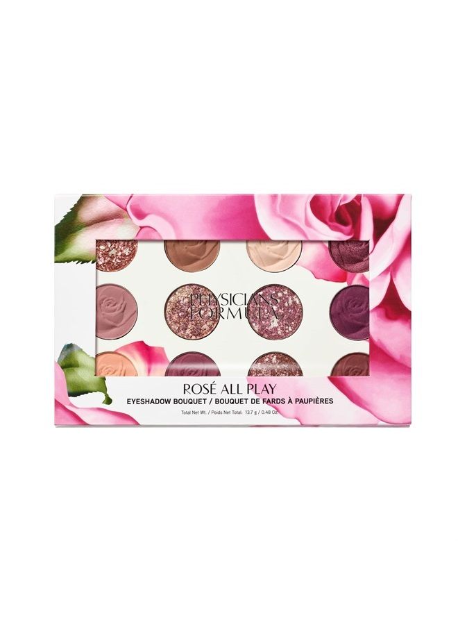 Physicians Formula Rosé All Play Eyeshadow Makeup Palette, Bouquet, 12 Pan Eye Make Up - Image 1