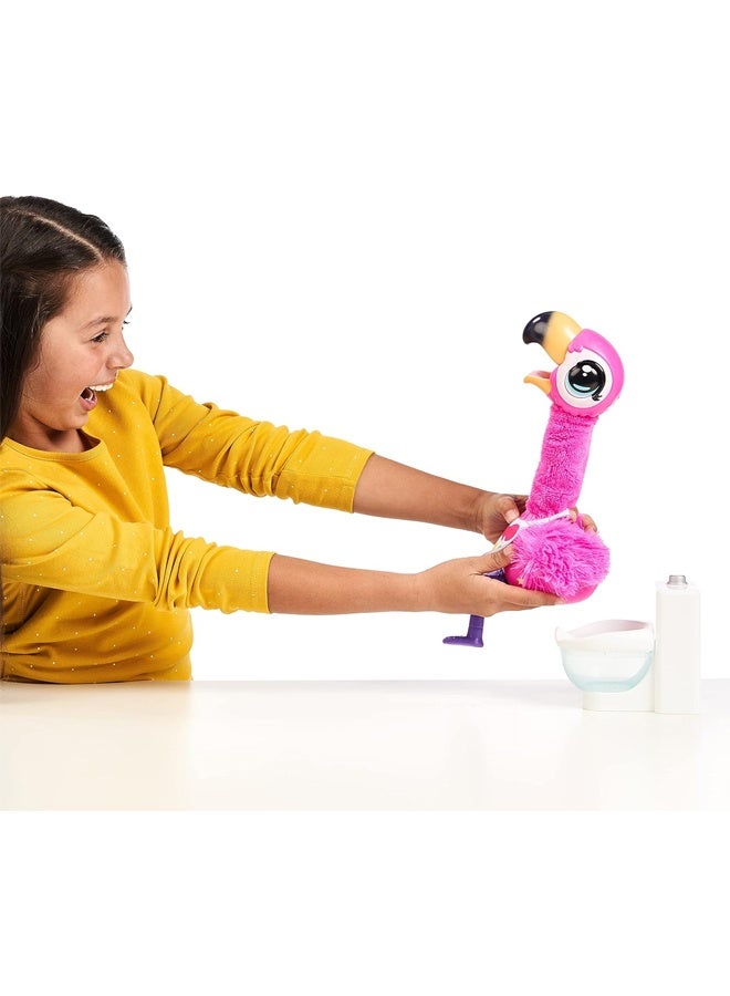 Flamingo Interactive Plush Toy Electronic Pets - Singing, Dancing & Eating Stuffed Animal with Pooping Action, Voice Recognition & Includes Bonus Food Props, for Kids' Imaginative Play, Birthday Gifts & Ages 3+ - Soft Plush, Easy to Clean  - Image 4