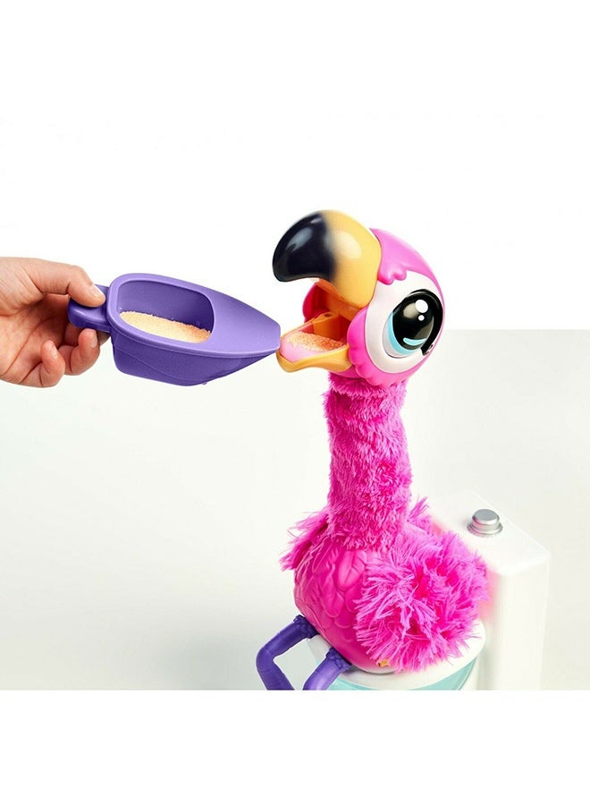 Flamingo Interactive Plush Toy Electronic Pets - Singing, Dancing & Eating Stuffed Animal with Pooping Action, Voice Recognition & Includes Bonus Food Props, for Kids' Imaginative Play, Birthday Gifts & Ages 3+ - Soft Plush, Easy to Clean  - Image 2