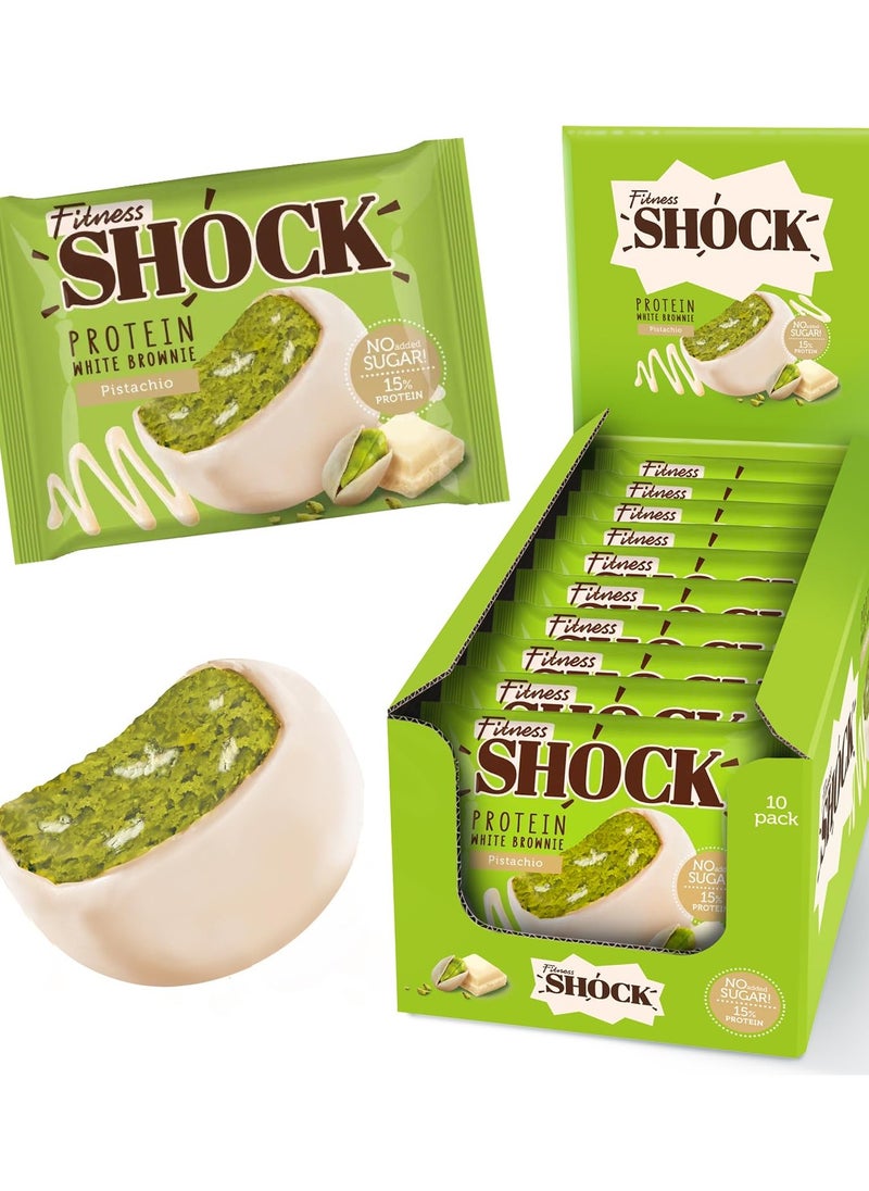 Fitness Shock Fitness Shock Protein Brownie Pistachio Flavor 50g Pack of 10  - Image 1